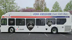 This is the first two of 10 hydrogen fuel-cell electric buses expected to enter revenue service this year. This is the first two of 10 hydrogen fuel-cell electric buses expected to enter revenue service this year.