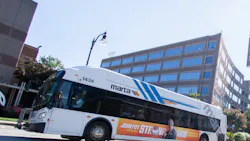 A MARTA bus. A MARTA bus.