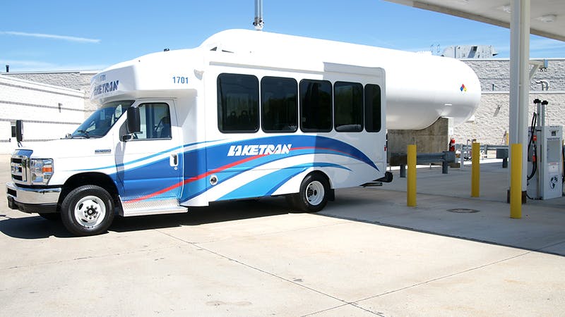 Laketran propane bus.