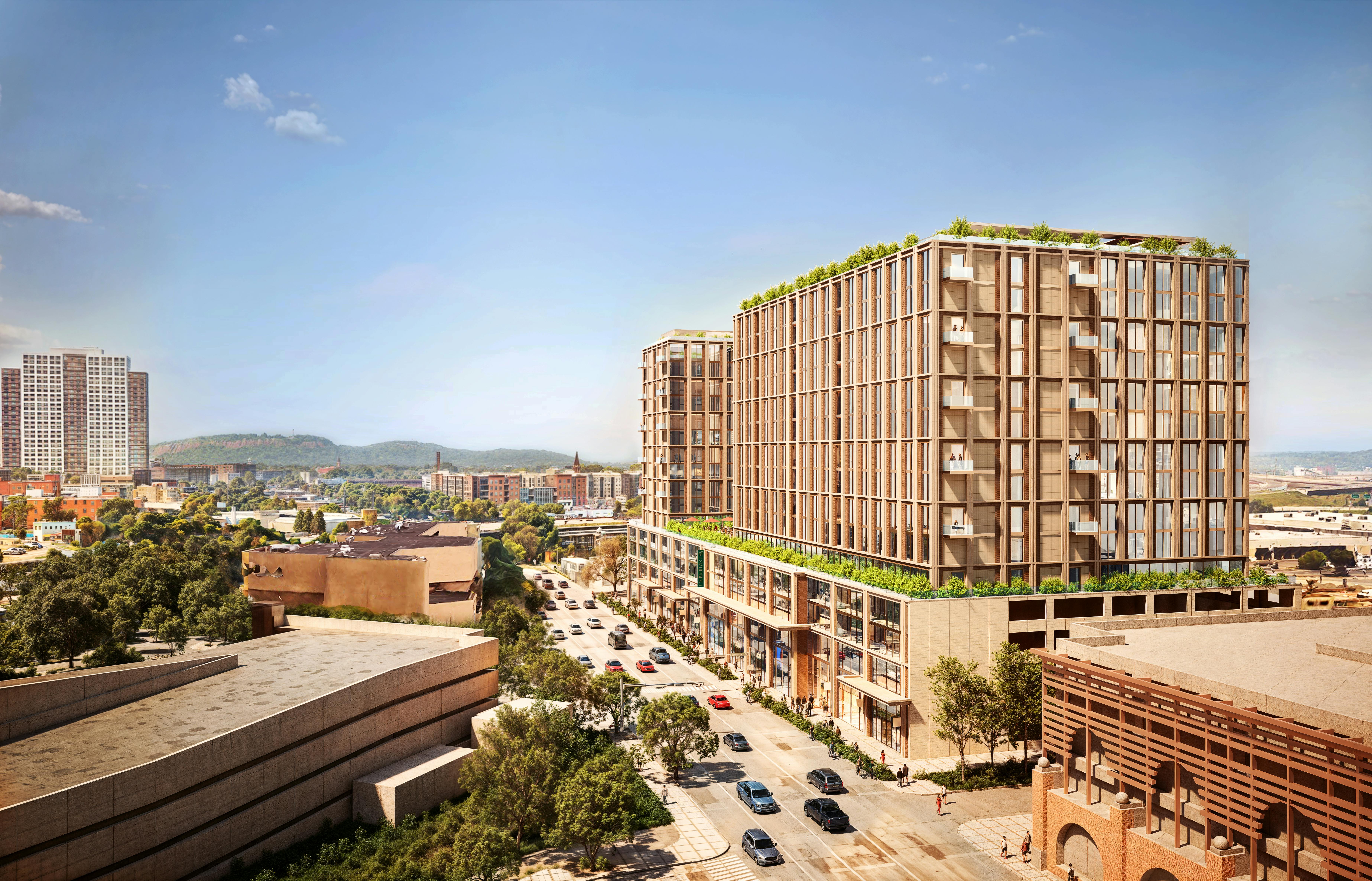 A rendering of the new TOD project at New Haven Union Station.