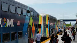 Tri-Rail, managed by the SFRTA, is a commuter rail service linking Miami, Fort Lauderdale and West Palm Beach. Tri-Rail, managed by the SFRTA, is a commuter rail service linking Miami, Fort Lauderdale and West Palm Beach.
