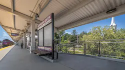 Winchester Center rail station with updated platform, ramp Winchester Center rail station with updated platform, ramp