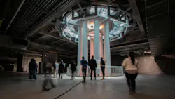 The Oculus, surrounded by various blueprints and diagrams relating to The Portal. The Oculus, surrounded by various blueprints and diagrams relating to The Portal.