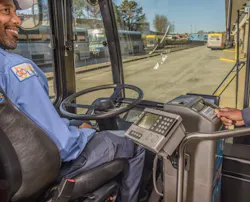 A CobbLinc bus driver. A CobbLinc bus driver.