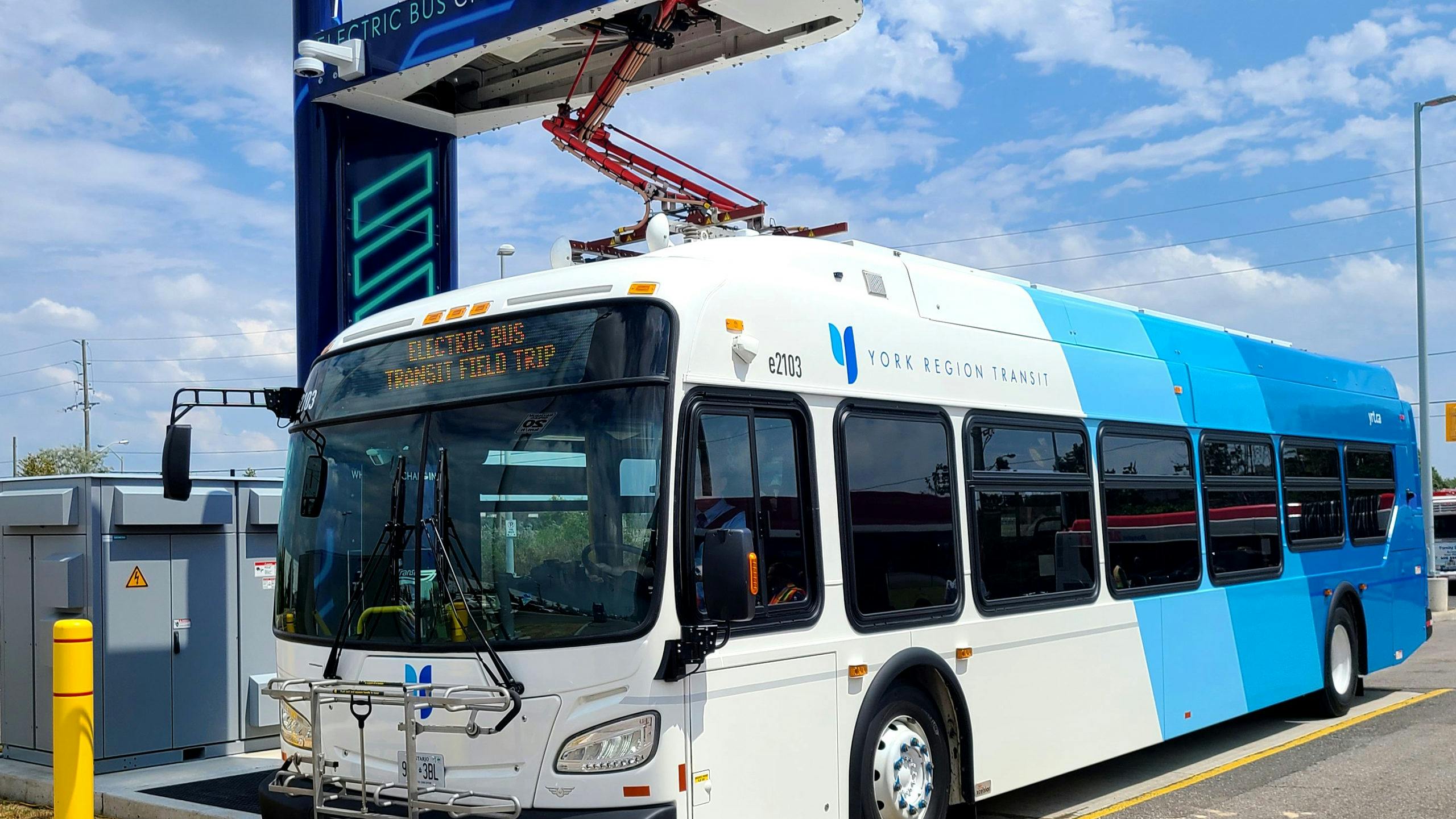 York Region Transit zero-emission bus.