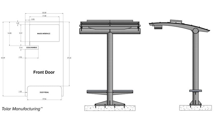The image shows the new shelter design in graphic form.