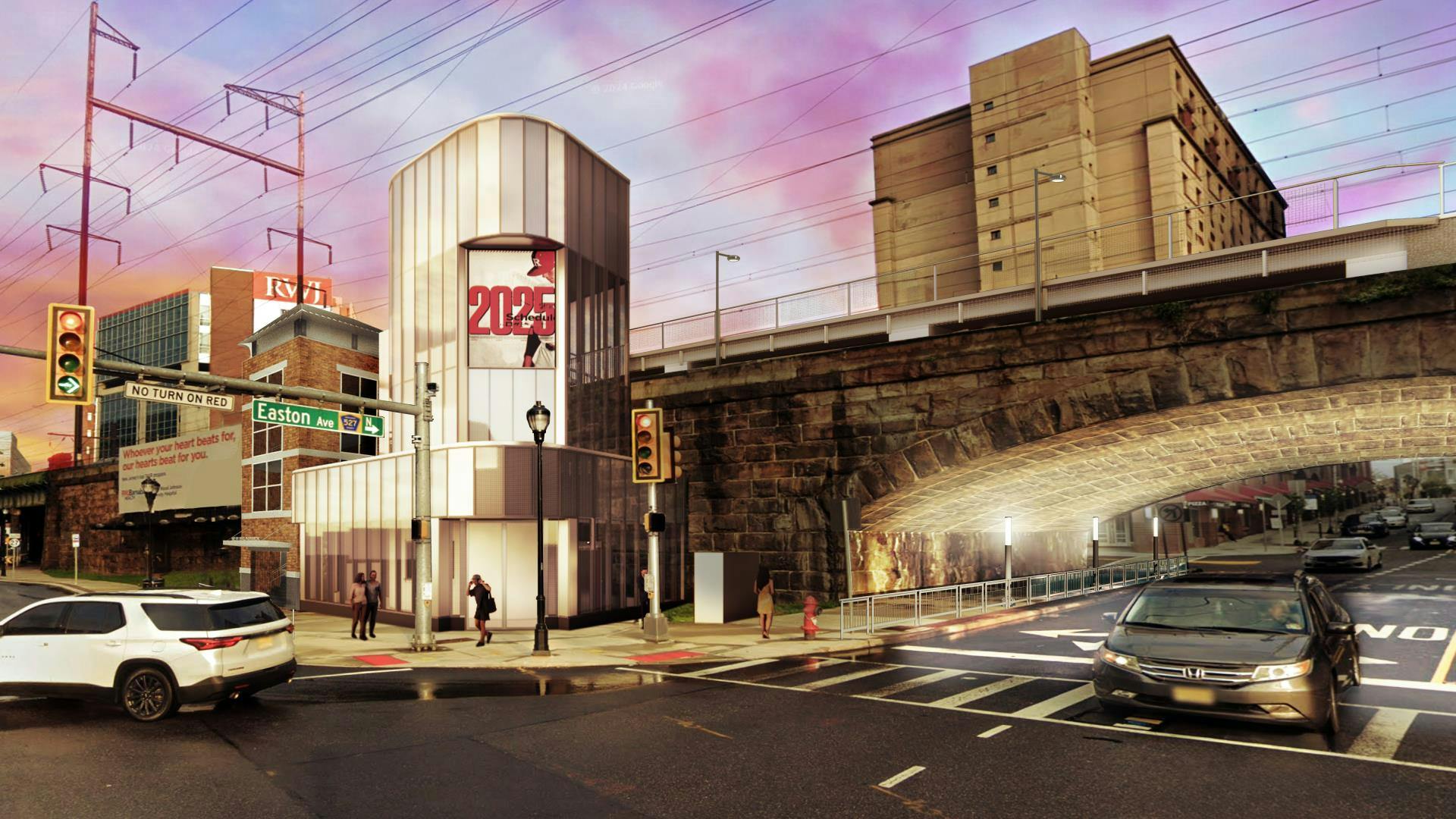 A rendering of the New Brunswick Train Station.