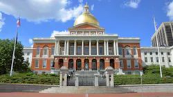 The image displays the Massachusetts state house. The image displays the Massachusetts state house.
