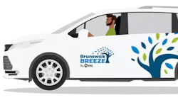 The image shows an animated van bearing the new Brunswick Breeze logo. The image shows an animated van bearing the new Brunswick Breeze logo.