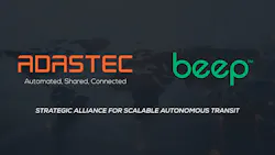 The image displays the companies logos with the heading 'strategic alliance for scalable autonomous transit.' The image displays the companies logos with the heading 'strategic alliance for scalable autonomous transit.'