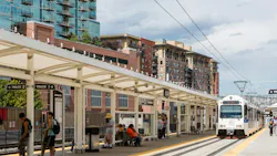 Union Station light-rail stop in downtown Denver, Colo. Union Station light-rail stop in downtown Denver, Colo.