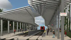 A rendering of the North Burnet/Uptown Station. A rendering of the North Burnet/Uptown Station.