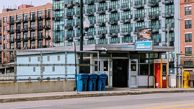 The Racine station entrance.