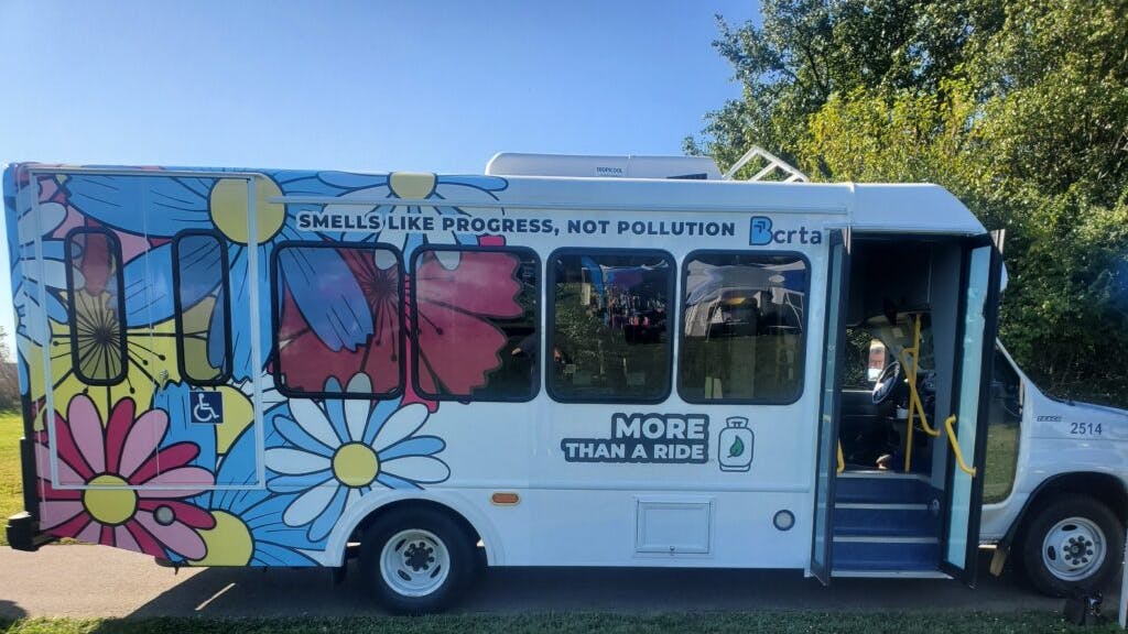 A Butler County Regional Transit Authority propane-powered bus.