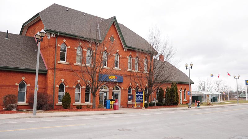 The front of the current Niagara Falls Train Station.