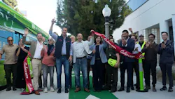 City leaders cut the ribbon on the Robertson Bus/Bike Lane Project. City leaders cut the ribbon on the Robertson Bus/Bike Lane Project.