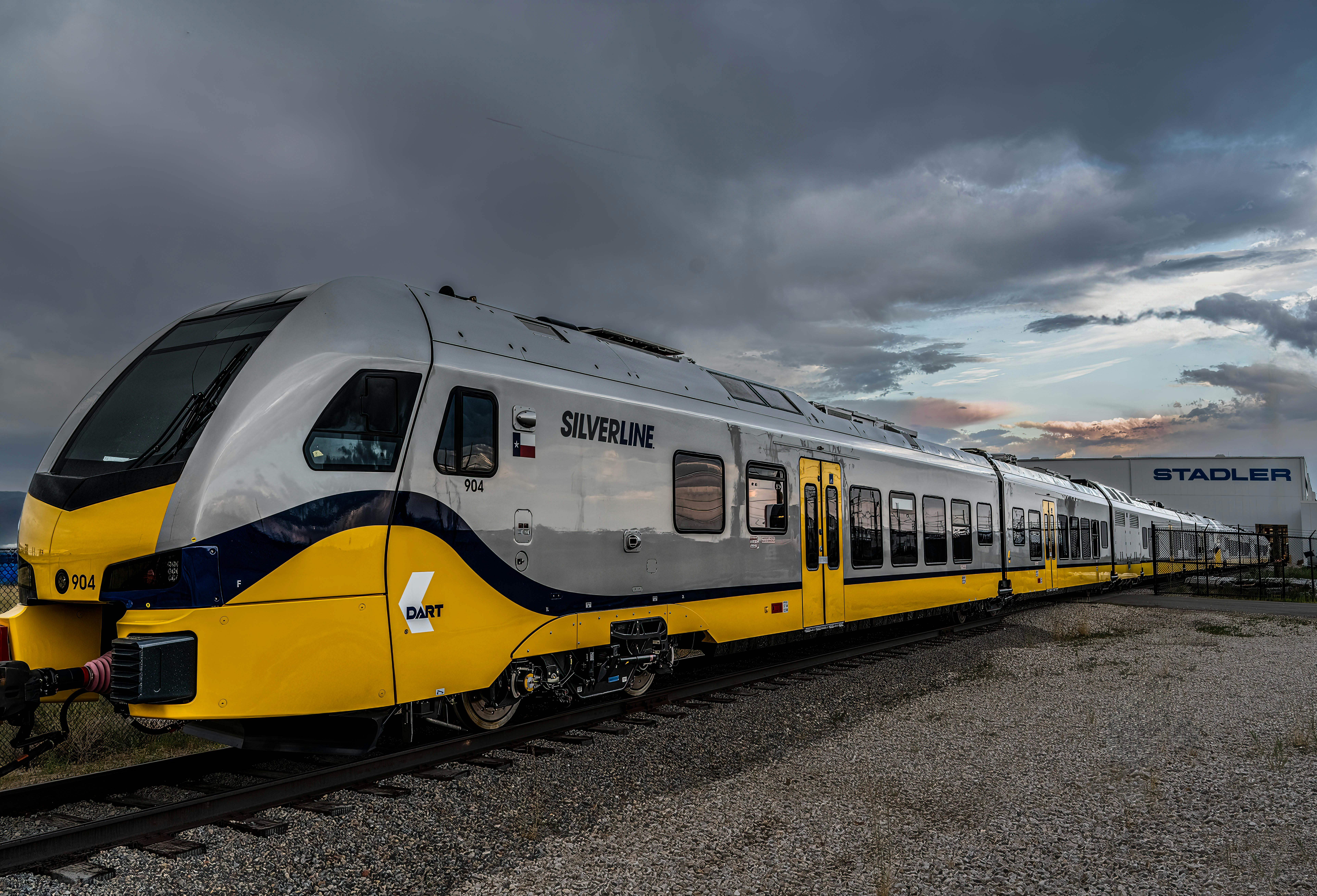 A DART Silver Line Stadler train.
