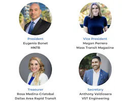 headshots of each board officers with their name and company underneath their image headshots of each board officers with their name and company underneath their image