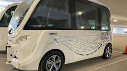 Beep shuttles in a parking garage in Laureate Park, Lake Nona, Orlando, Florida. Beep shuttles in a parking garage in Laureate Park, Lake Nona, Orlando, Florida.