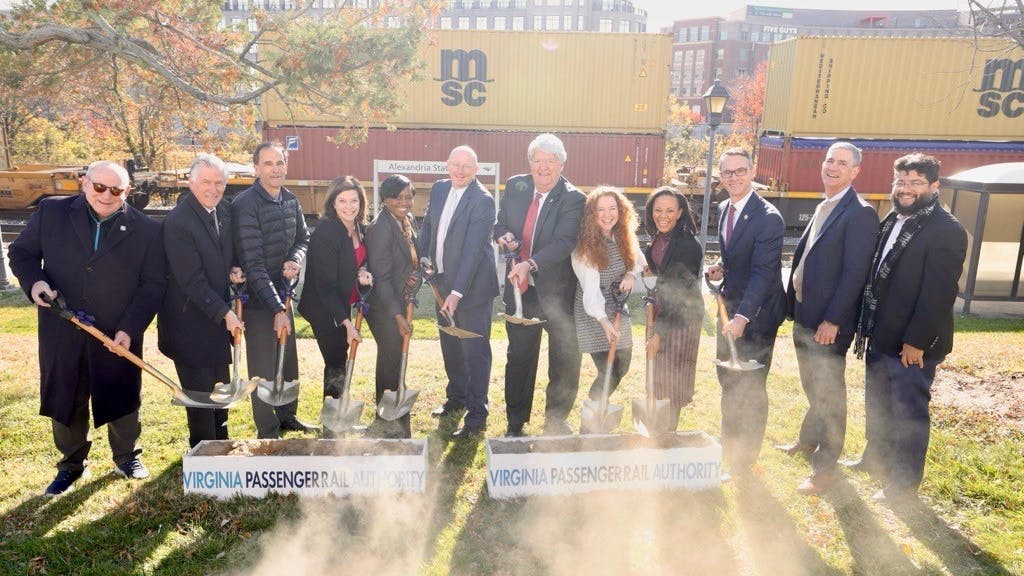 The Virginia Passenger Rail Authority, in partnership with the city of Alexandria, Va., Amtrak, the Virginia Railway Express and CSX broke ground on a portfolio of projects in the city of Alexandria, which are designed to improve and expand passenger rail service in Alexandria and Northern Virginia.