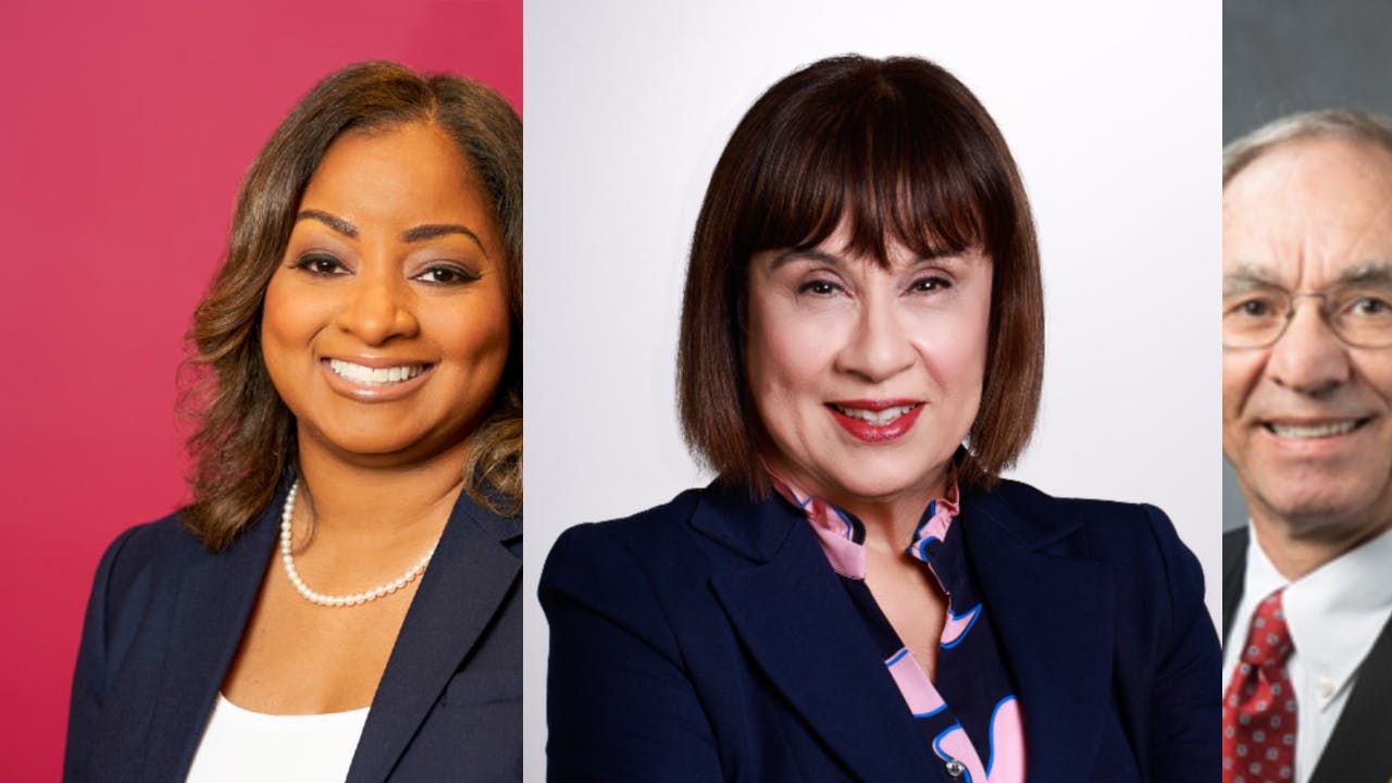 Tyra Redus (left), Priscilla Ingle (middle) and Razi Hosseini (right).