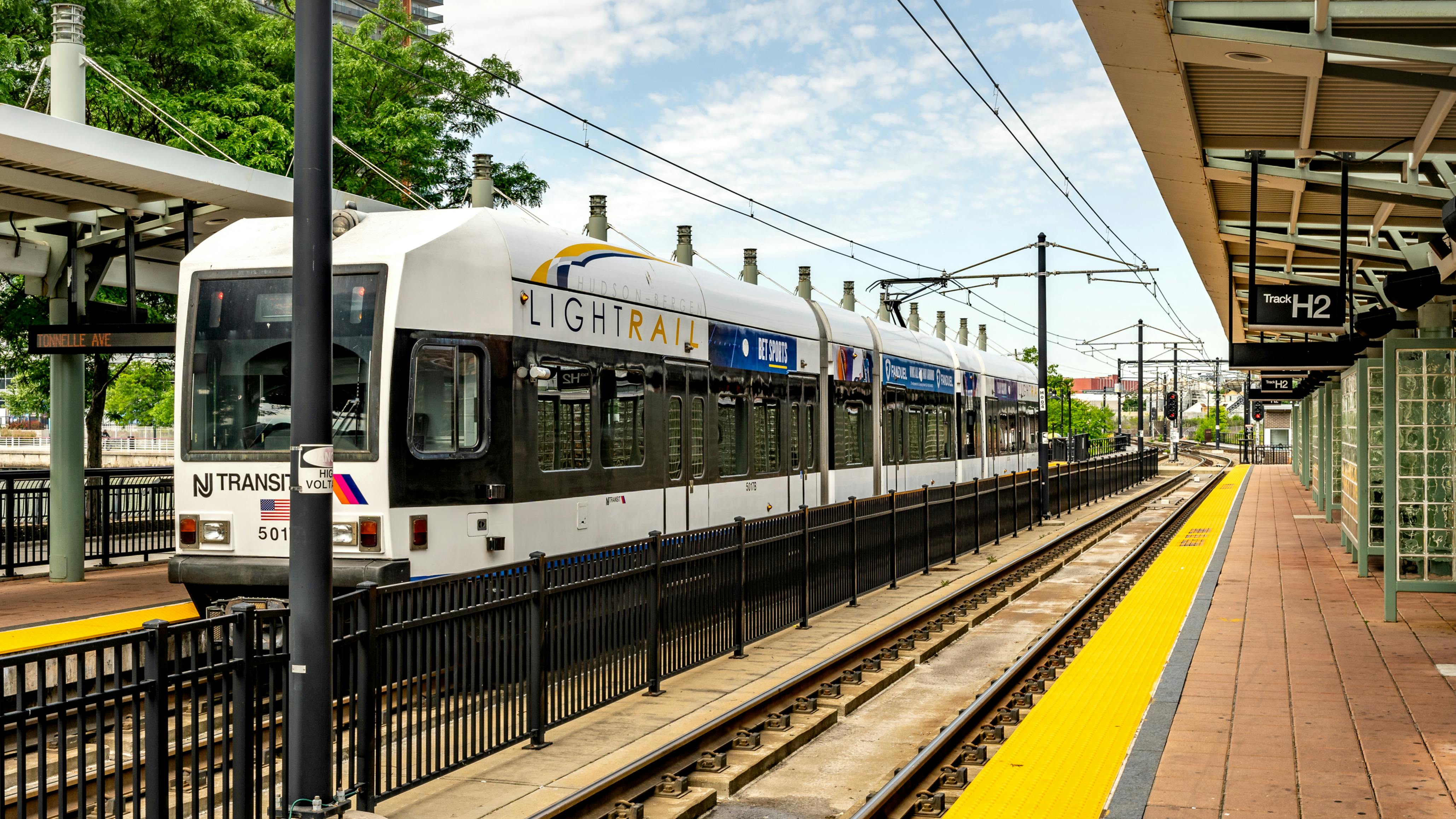 The image shows the current light-rail implementation.