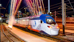 An Amtrak Acela Train. An Amtrak Acela Train.