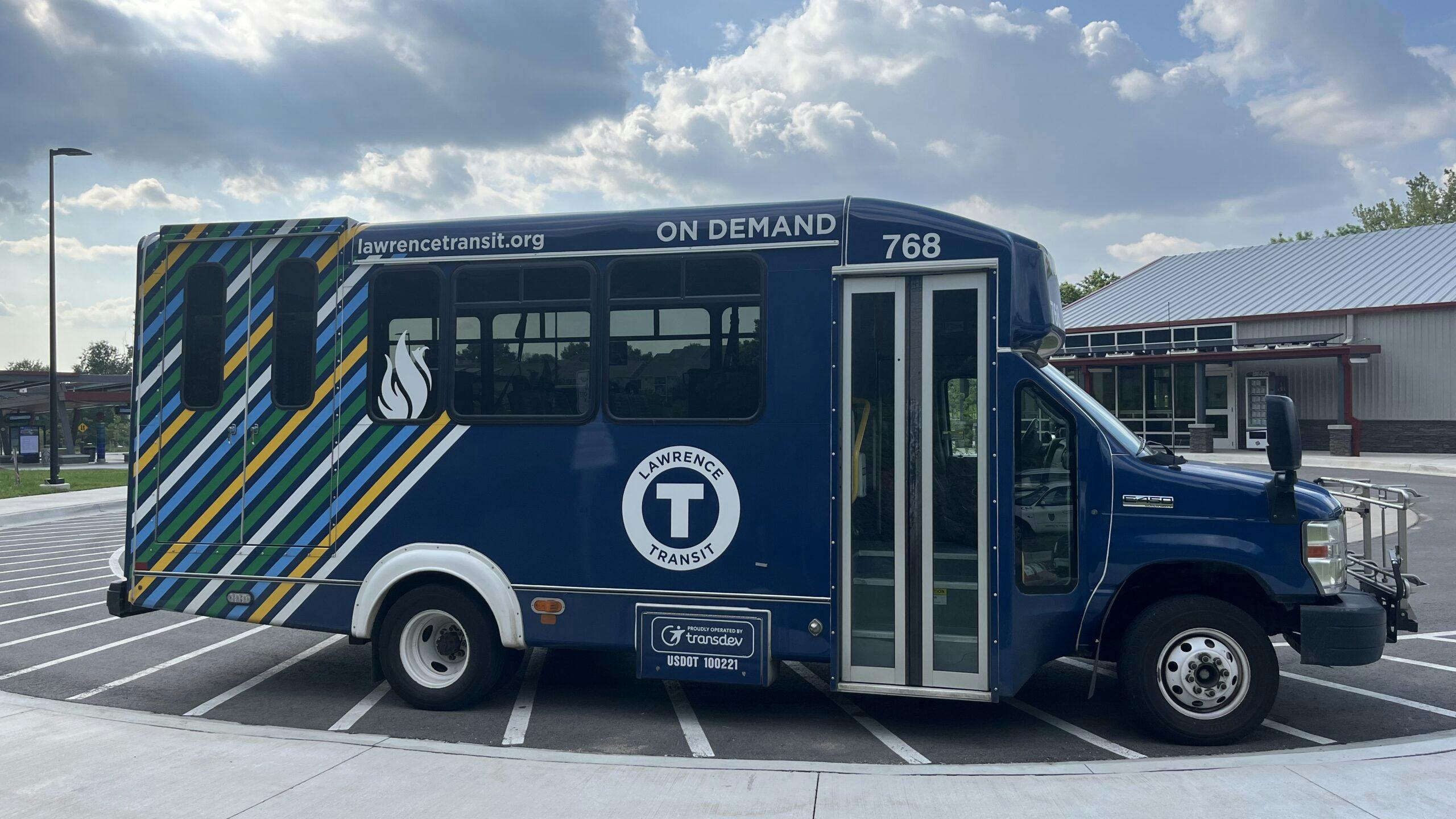 A Lawrence Transit bus.