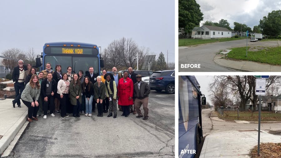 IndyGo has improved 22 bus stops through its IndyGo Foundation Near Eastside Bus Stop Improvement Project with the help of local and corporate funding. The objective will continue with the Far Eastside Bus Stop Improvement Project.