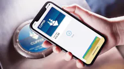 A rider taps a Clipper Card from the Apple Wallet on an iPhone. A rider taps a Clipper Card from the Apple Wallet on an iPhone.
