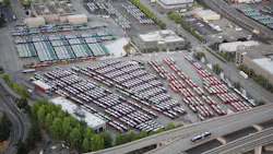 The image shows an aerial view of the yard facility. The image shows an aerial view of the yard facility.