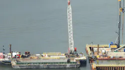 Construction happening on the Hudson River Ground Stabilization project on Dec. 31, 2024. Construction happening on the Hudson River Ground Stabilization project on Dec. 31, 2024.