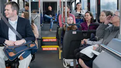 The interior of a Cooperative Alliance for Seacoast Transportation bus. The interior of a Cooperative Alliance for Seacoast Transportation bus.