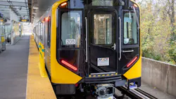 A Hitachi railcar on the Baltimore Metro Subway Link. A Hitachi railcar on the Baltimore Metro Subway Link.