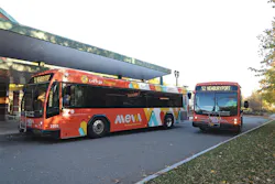 Two MeVa buses. Two MeVa buses.