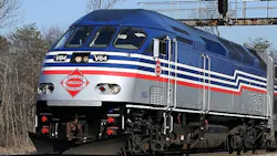 A Virginia Railway Express locomotive. A Virginia Railway Express locomotive.