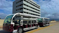 Three new electric transit trams are being added to the Wiki Wiki Shuttle service at the Daniel K. Inouye International Airport. Three new electric transit trams are being added to the Wiki Wiki Shuttle service at the Daniel K. Inouye International Airport.