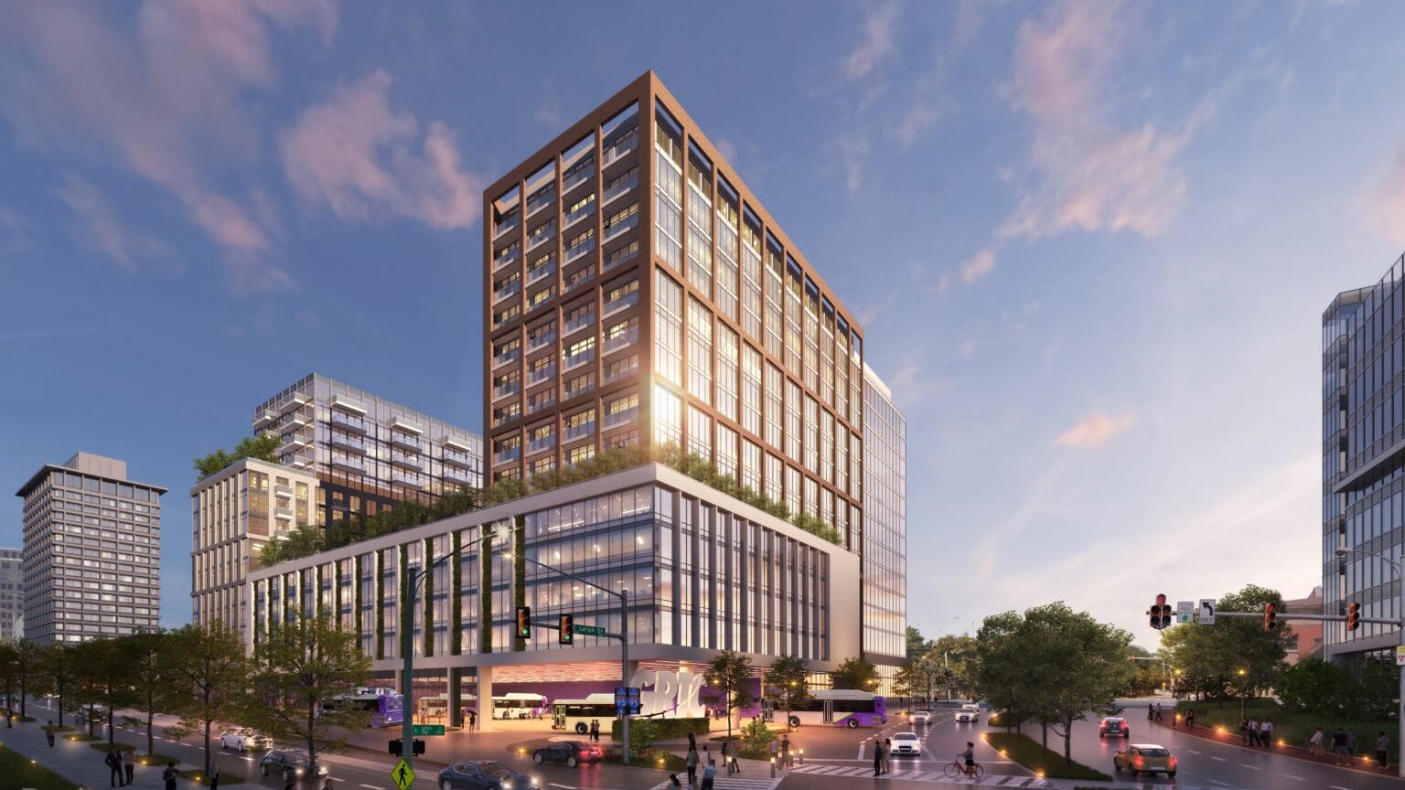 A rendering of the Greater Richmond Transit Company's future transfer hub.