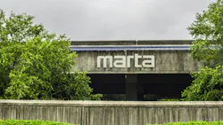 The image shows a MARTA sign in Dekalb County, Ga. The image shows a MARTA sign in Dekalb County, Ga.