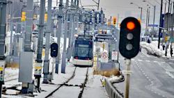 A Line 5 vehicle undergoes testing. A Line 5 vehicle undergoes testing.