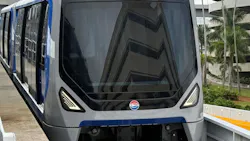 The image shows the front of one of the new Alstom APMs being delivered to TPA. The image shows the front of one of the new Alstom APMs being delivered to TPA.
