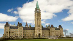 The image displays the Canadian Parliament Building in Ottwa. The image displays the Canadian Parliament Building in Ottwa.