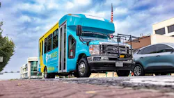 A city of Conroe commuter bus. A city of Conroe commuter bus.