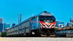 A Metra train. A Metra train.