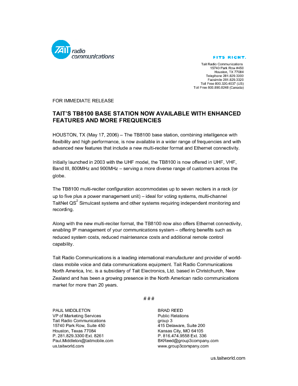 Tb8100basestation 10046805