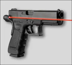 The LaserMax Sabre shown mounted on a full size Glock The LaserMax Sabre shown mounted on a full size Glock
