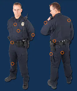 Each orange circles represents a design feature in the uniforms. They wear tested extremely well! Each orange circles represents a design feature in the uniforms. They wear tested extremely well!