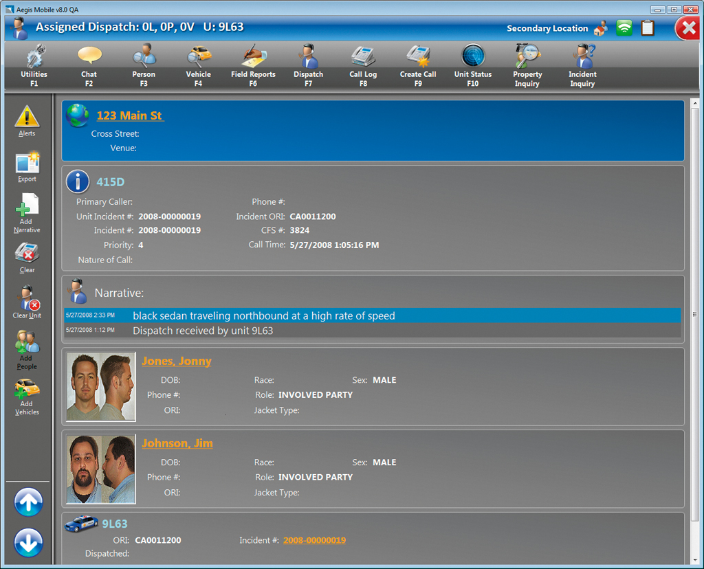 Screen Dispatch Alert