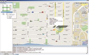 Mapping-dispatch software enables over-the-air location reports, allowing CAD software to show coordinates on a map.