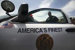 San Diego officers at the Northern Division office in La Jolla begin their day. San Diego officers at the Northern Division office in La Jolla begin their day.